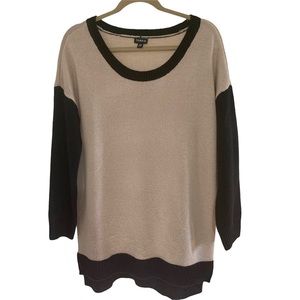 Torrid Color Block Hi Low Tunic Knit Sweater